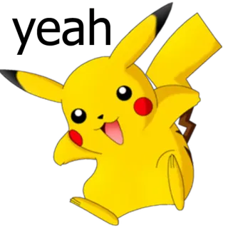 😊 Pikachu Pokemon pikachu, pokemon, anime, desenho animado, amarelo, elétrico, animal, fofo whatsapp sticker