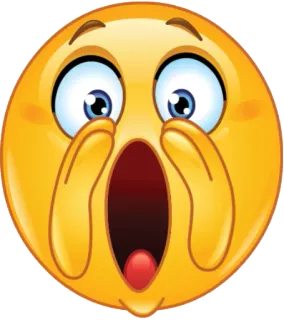 😲 Emoji, Schockiert, Überraschung, Besorgt, Angst, Angstzustand telegram sticker