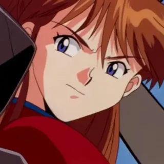 ❤️ Asuka Langley Sohryu Neon Genesis Evangelion anime, character, portrait, girl, asuka telegram sticker