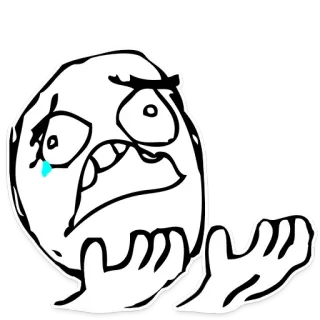 😱 มีม, Rage Comic, มีมอินเทอร์เน็ต, Trollface, สีหน้า, อารมณ์ telegram sticker