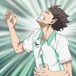 😠 Tooru Oikawa Haikyuu!! Anime, Haikyuu, Tooru Oikawa, Personagem, Esportes, Vôlei telegram sticker