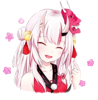 ☺️ Animé, Oni, Démon, Kawaii, Mignon, Personnage, Japonais telegram sticker