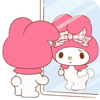 💬 My Melody My Melody, Sanrio, mignon, kawaii, rose, personnage telegram sticker