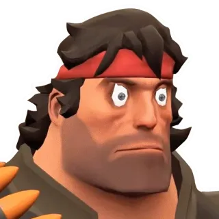😕 videogame, personagem, engraçado, Team Fortress 2, tf2, Heavy telegram sticker