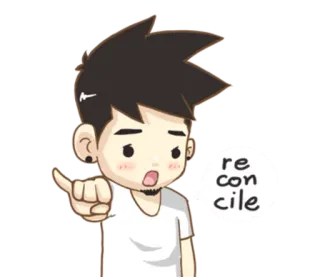 😕 reconcile kartun, berdamai, minta maaf, karakter telegram sticker