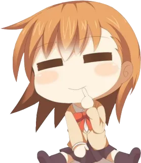 😊 Аниме, Девочка, Чиби, Милый telegram sticker