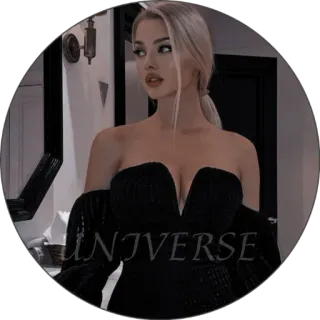 ☁️ UNIVERSE woman, dress, portrait, beauty, fashion, style telegram sticker