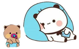 🐻 Bär, Cartoon, Baby, niedlich, Panda, entzückend telegram sticker