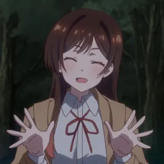 🌷 dziewczyna anime, uśmiechnięta, przyjazna, kreskówka, szczęśliwa telegram sticker