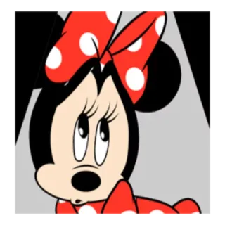 😞 Minnie Mouse cartoon, mouse, disney, character, Minnie Mouse whatsapp sticker