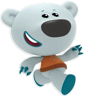 🏃 Мультфильм, Животное, Медведь, Милый, Персонаж telegram sticker