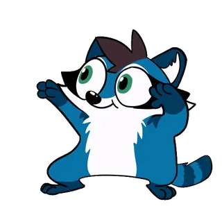 🦝 енот, мультфильм, животное, милый, наклейка telegram sticker