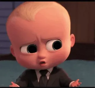 😧 Boss Baby The Boss Baby em bé, bộ com lê, phim, phim hoạt hình, ông chủ, cà vạt whatsapp sticker