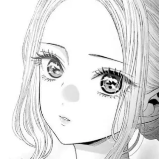 😶 Anime, Manga, Femme, Fille, Portrait, Yeux, Cheveux telegram sticker