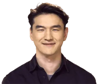 😃 man, portrait, person, smiling, casual, asian telegram sticker