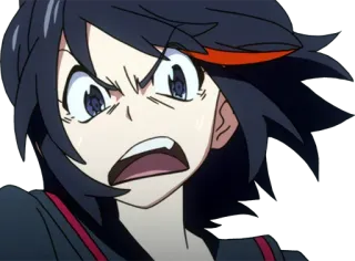 😫 Ryuko Matoi Kill la Kill Anime, Arrabbiata, Ragazza, Kill la Kill, Ryuko Matoi whatsapp sticker