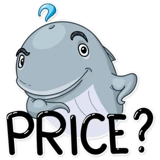 ❓ PRICE? Wal, Frage, Preis, Cartoon, Aufkleber telegram sticker