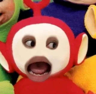 😦 Po Teletubbies teletubbies, meme, divertente, parodia, programma per bambini, programma tv telegram sticker