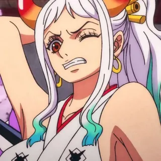🤪 Yamato One Piece anime, one piece, yamato, character, horns, female telegram sticker