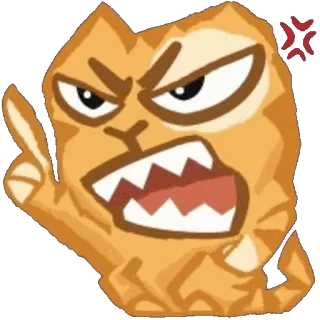 😡 gato, zangado, desenho animado, adesivo, rabugento, felino, laranja, expressão telegram sticker