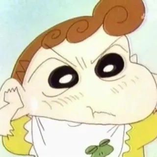 😠 Shin-chan Nohara Crayon Shin-chan Shin-chan, Crayon Shin-chan, Anime, Dessin animé, Drôle, En colère, Bébé telegram sticker