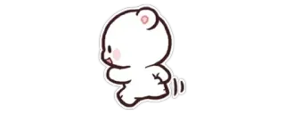 🍼 Desenho animado, Urso, Fofo, Correndo, Animação, Animal telegram sticker