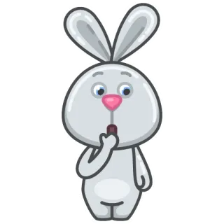 😨 兔子, 动物, 卡通, 可爱 telegram sticker
