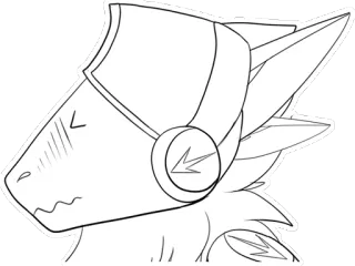 😣 Protogen, Furry, Cyborg, Antro, Robot, Schizzo telegram sticker