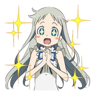 😃 อนิเมะ, ผู้หญิง, ประกาย, น่ารัก, มีความสุข, การ์ตูน whatsapp sticker