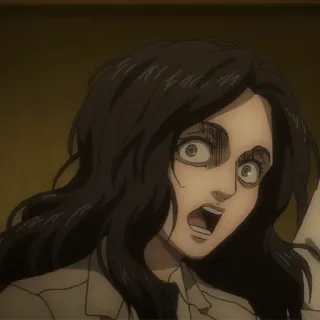 😱 Attack on Titan anime, chocado, horror, Ataque dos Titãs, assustado telegram sticker