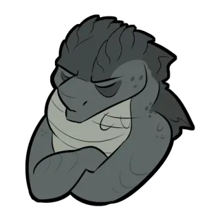 👎 Drache, Reptil, Cartoon, Sticker, Tier, Kreatur, Fantasy telegram sticker