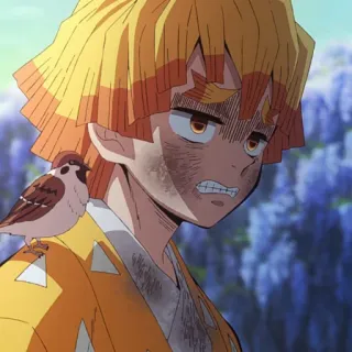 🌻 Zenitsu Agatsuma Demon Slayer Аниме, Клинок, рассекающий демонов, Зеницу, Персонаж, Манга telegram sticker