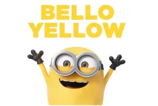 😊 Minion BELLO YELLOW minion, yellow, cartoon, character, funny, despicable me telegram sticker