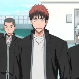 🥢 Anime, Uniforme scolastica, Personaggi, Kuroko no Basket, Capelli rossi, Serio telegram sticker