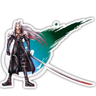 🔪 Sephiroth Final Fantasy VII セフィロス, ファイナルファンタジー, 剣, アニメ, キャラクター, 悪役 telegram sticker