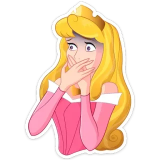 😳 Aurora princesa, disney, desenho animado, chocado, assustado, princesa aurora, a bela adormecida telegram sticker
