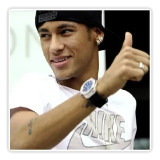 👍 Neymar Neymar, soccer player, athlete, thumbs up, celebrity whatsapp sticker