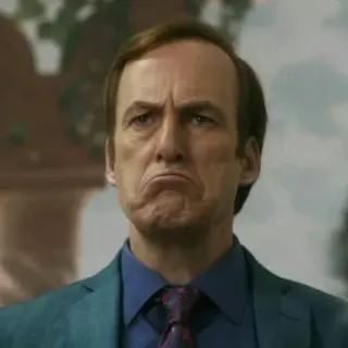 ⚖️ Saul Goodman Better Call Saul lawyer, serious, bob odenkirk, tv show, breaking bad telegram sticker