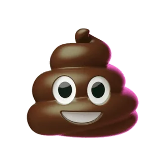 🌟 poep, emoji, bruin, glimlachend, schattig, cartoon telegram sticker