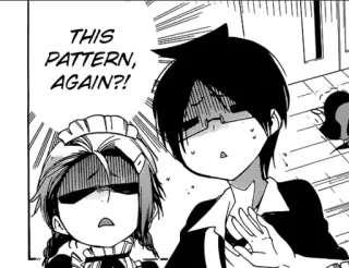 😓 THIS PATTERN, AGAIN?! Manga, Anime, BD, Personnages, Expression, Serveuse, Motif telegram sticker