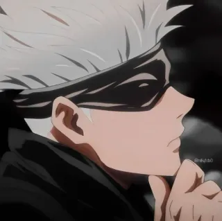🍡 Gojo Satoru Jujutsu Kaisen Anime, Gojo Satoru, Jujutsu Kaisen, Personagem, cabelo branco, venda telegram sticker