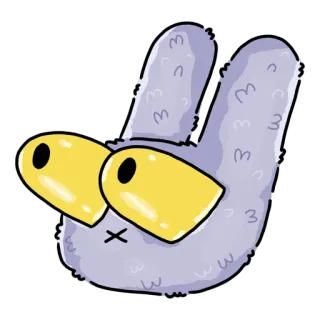 😳 cartoon, rabbit, bunny, cute, funny, eyes telegram sticker