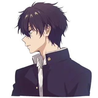 😌 Anime, Garçon, Uniforme scolaire, Adolescent, Étudiant telegram sticker