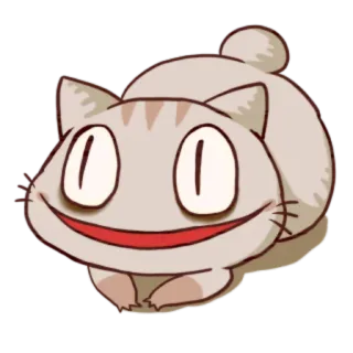 😃 gato, desenho animado, adesivo, animal, fofo, sorrindo telegram sticker