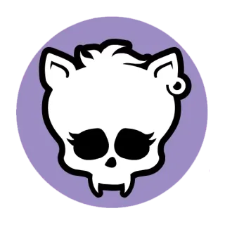 💀 Monster High モンスターハイ, スカル, ロゴ, 漫画, モンスター telegram sticker