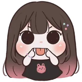 🌈 Kreskówka, Słodkie, Naklejka, Dziewczyna, Anime telegram sticker