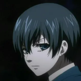 ⛈ Ciel Phantomhive Black Butler Anime, Manga, Ciel Phantomhive, Black Butler, Charakter, Kunst telegram sticker