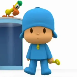 🪡 Pocoyo 卡通, 儿童, 角色, 动画, 可爱 whatsapp sticker