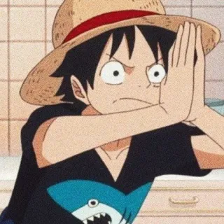 🏴‍☠️ Monkey D. Luffy One Piece luffy, one piece, anime, straw hat, cartoon telegram sticker