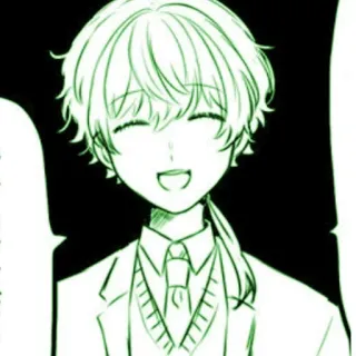 🌟 anime, manga, nhân vật, mỉm cười whatsapp sticker